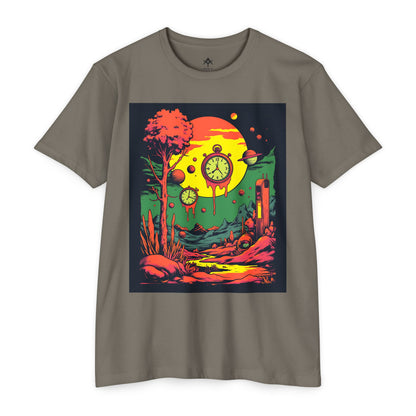 Unisex CVC Jersey T-shirt | Surreal Dripping Geometry