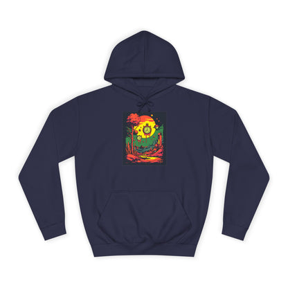 Unisex College Hoodie | Surreal Dripping Geometry