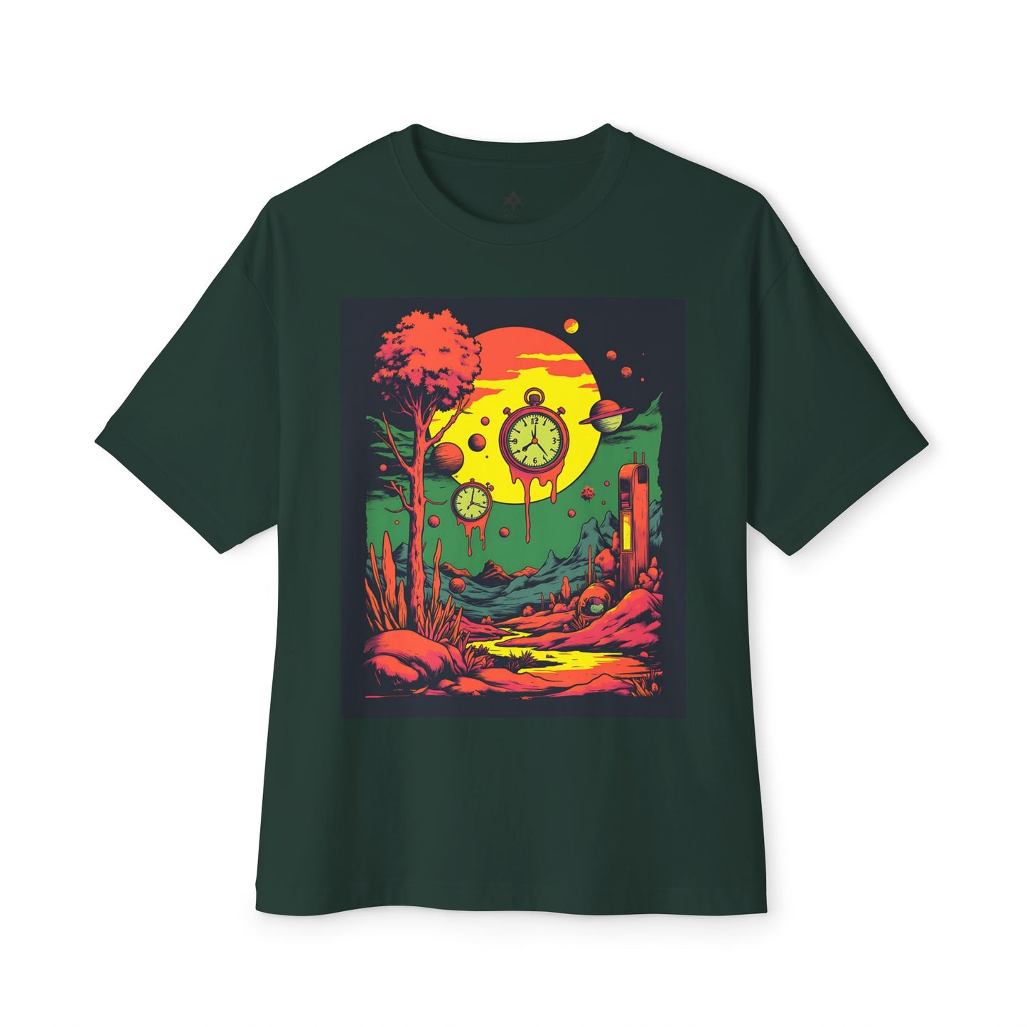 Unisex Oversized Boxy Tee | Surreal Dripping Geometry