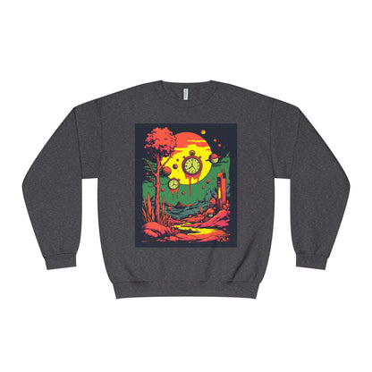 Unisex NuBlend® Crewneck Sweatshirt | Surreal Dripping Geometry