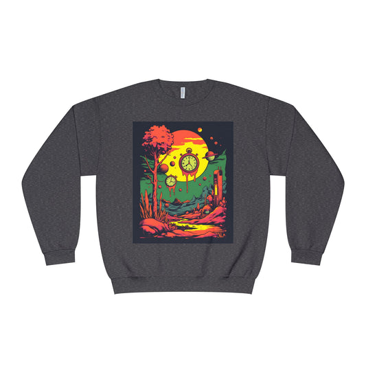 Unisex NuBlend® Crewneck Sweatshirt | Surreal Dripping Geometry