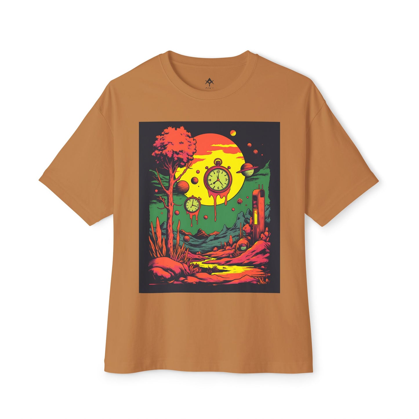 Unisex Oversized Boxy Tee | Surreal Dripping Geometry