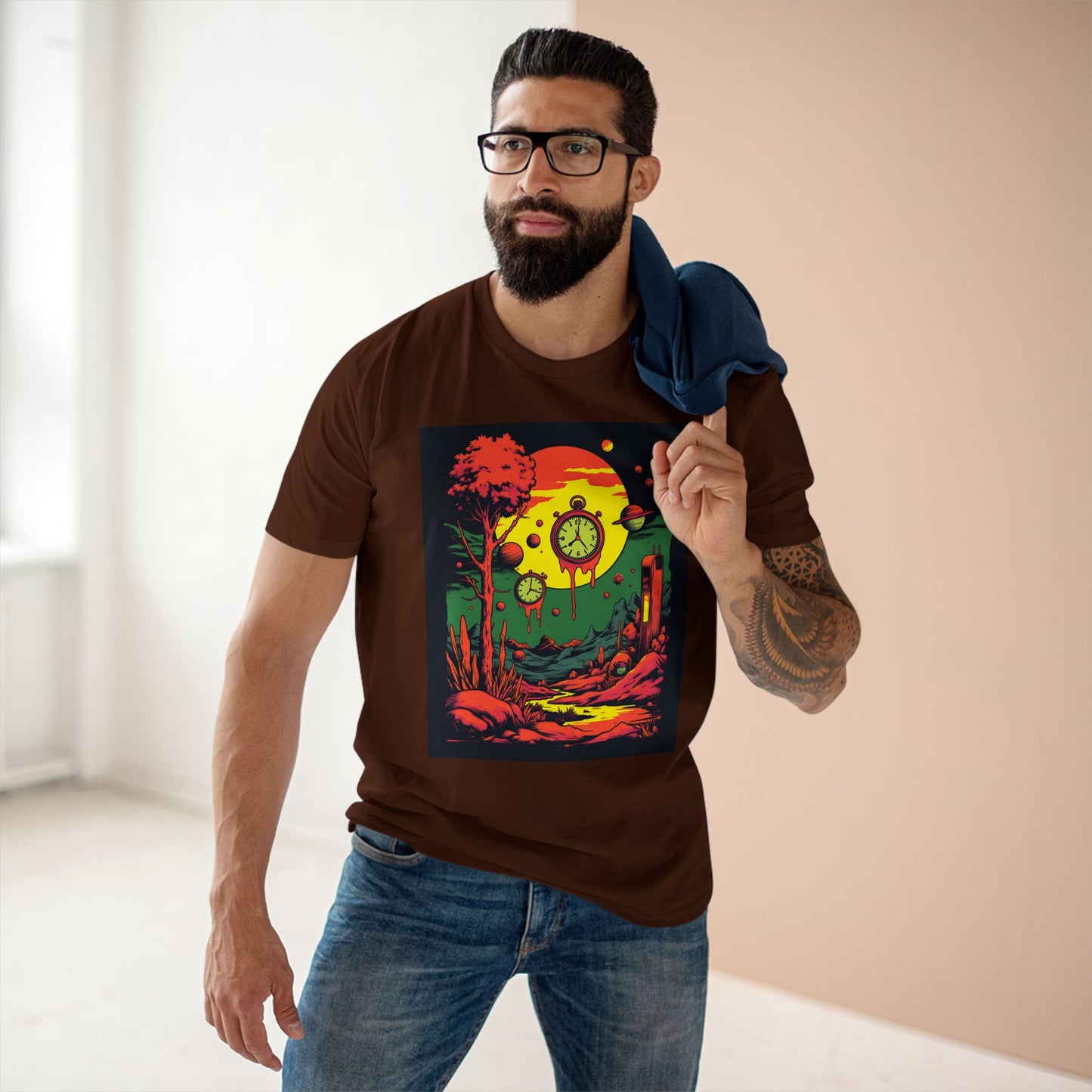 Adult Staple Tee | Surreal Dripping Geometry