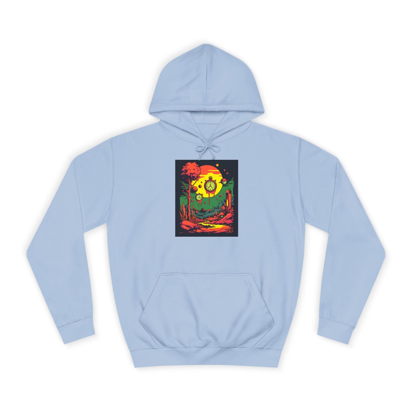 Unisex College Hoodie | Surreal Dripping Geometry