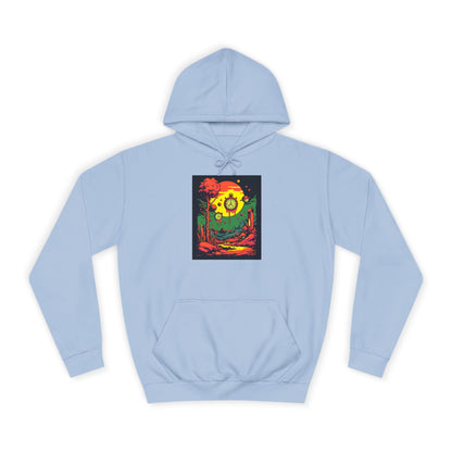Unisex College Hoodie | Surreal Dripping Geometry