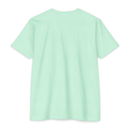 Unisex CVC Jersey T-shirt | Surreal Dripping Geometry